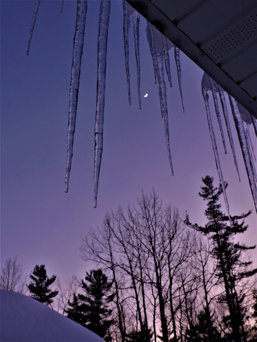 Cynthia Johnson's "Icicles Over Crescent Moon"